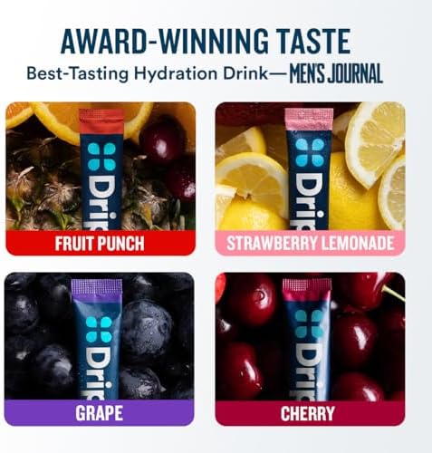 DripDrop Hydration Juicy Variety Pack, Electrolyte Packets, 16 Count
