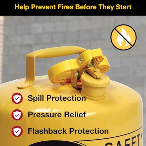 Eagle 5 Gallon Type I Yellow Safety Gas Can for Diesel