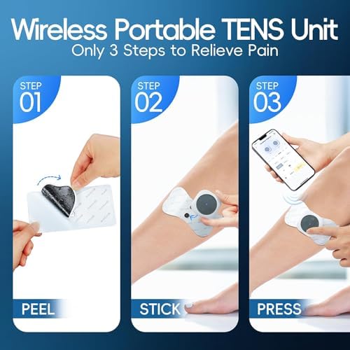 Comfytemp Wireless TENS Unit Muscle Stimulator for Pain Relief, App Control