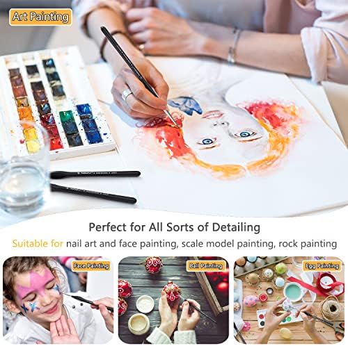 PANDAFLY Detail Paint Brushes Set for Fine Detailing & Art Painting, 15pcs