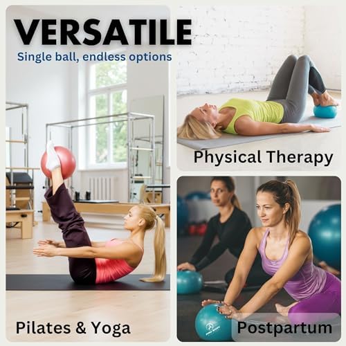 ProBody Pilates Ball Small with Pump - 9 Inch Small Exercise Ball