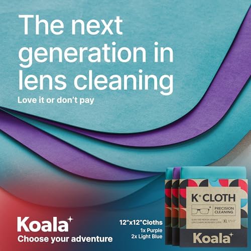 Koala Lens Cleaning Cloth | Japanese Microfiber | Blue & Purple (Pack of 3)