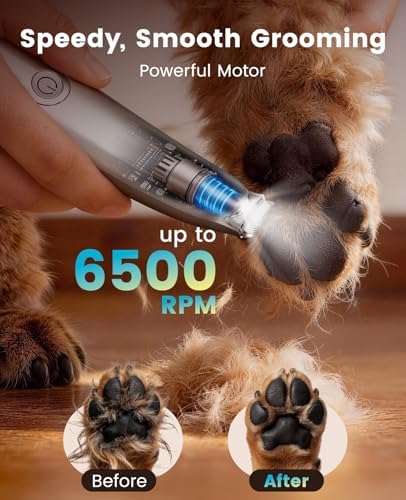 oneisall Dog Paw Trimmer with LED Light & Skin-Friendly Curved Blade