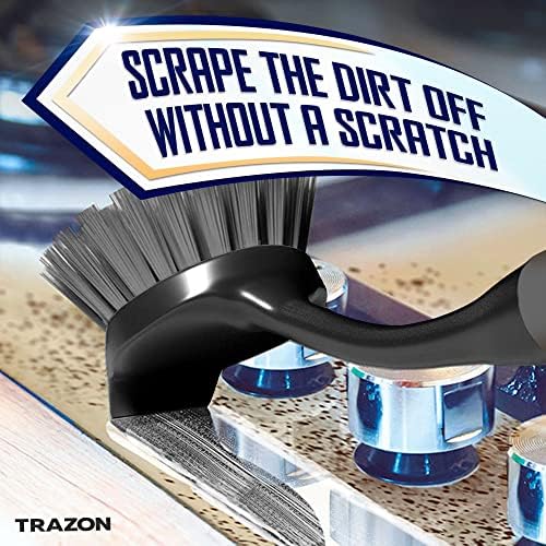 Dish Brush Set of 4 - Kitchen Scrub Brushes with Non-Slip Long Handle for Cleaning, Scrubber, Dishwashing, Dishes, Bottles, Straws, Cups, Pots & Sink, Black