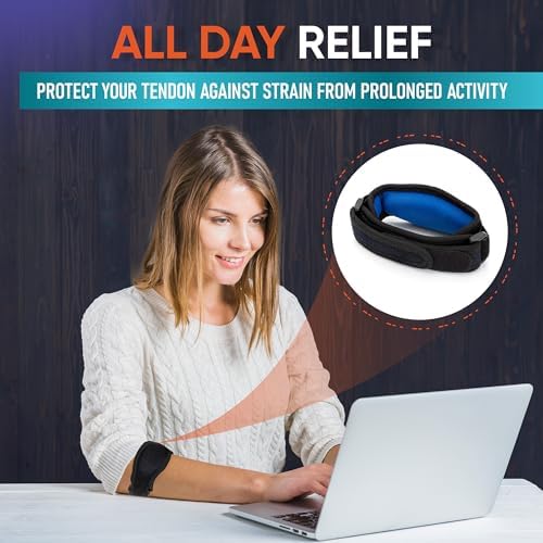 2-Pack Tennis Elbow Brace for Men & Women, Golfer's Elbow Support Strap