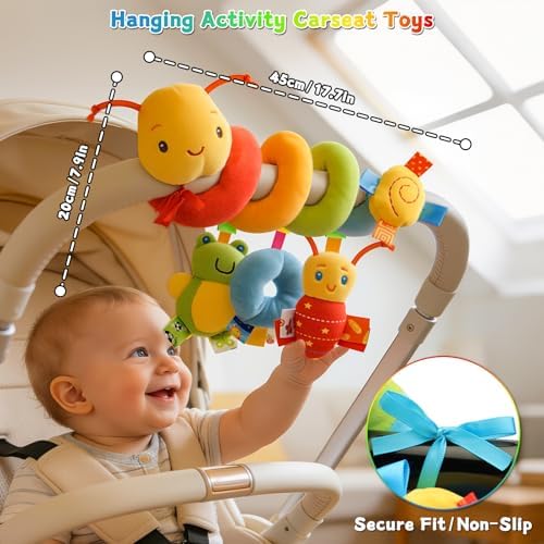Spiral Car Seat Toys for Babies 0-12 Months