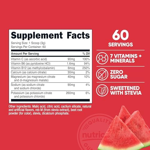 Nutricost Electrolytes Complex Powder (Watermelon) 60 Servings