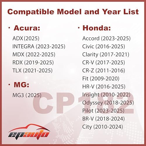 EPAuto CP182 (CF11182) Cabin Air Filter Replacement for Honda