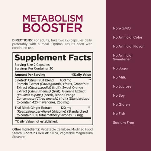 Nature's Bounty Optimal Solutions Metabolism Booster Supplement, 60 Count