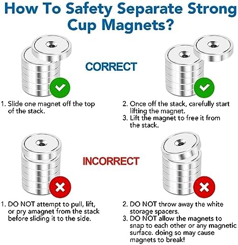 LOVIMAG Magnets Neodymium Magnet 150LBS Strong Heavy Duty Rare Earth 6 P
