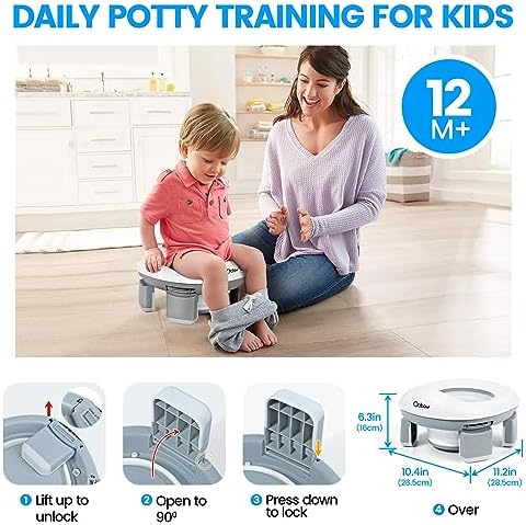 Orzbow Portable Potty Training Chair for Toddler, Travel Emergency Toilet