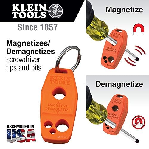 Klein Tools MAG2 Demagnetizer / Magnetizer for Screwdriver Bits and Tips, Makes Tools Magnetic, Home Improvement, Rare-Earth Magnet