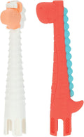 Nuby Tube Teether - (2-Pack) Baby Teething Toy - 3+ Months - Elephant and Giraffe