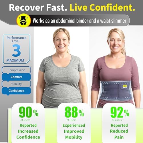 BLITZU Umbilical Hernia Belt for Men Women. Abdominal Binder Support Truss