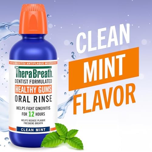 TheraBreath Healthy Gums Oral Rinse, Clean Mint, 1 Liter
