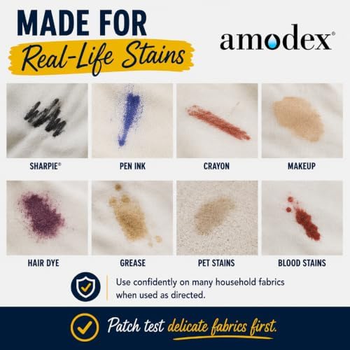 Amodex Ink and Stain Remover Unique Soap Liquid Formula 4 fl oz Bottle