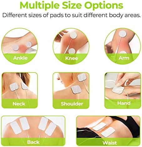 AUVON TENS Unit Replacement Pads Combination Set, Latex-Free, 20 Pcs