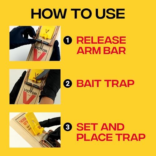 Victor Wide Pedal Snap Rat Traps, 9-Pack, FSC Certified Wood