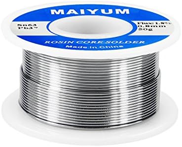 MAIYUM 63-37 Rosin Core Solder Wire 0.8mm 50g Tin Lead Electrical Soldering