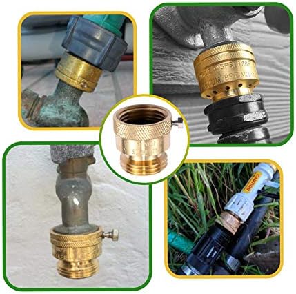 2 Pack Brass 3/4" Inch GHT Hose Bibb Backflow Preventer Vacuum Breaker