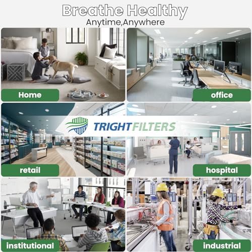 TRIGHTFILTERS 12x12x1 Air Filter 6 Pack, MERV 8 Pleated Home HVAC AC Filter