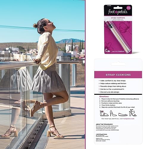Foot Petals Strap Cushions, Stop Slipping Straps, Reduce Rubbing, Prevent Blisters, Red Marks, Better Fit, Trimmable