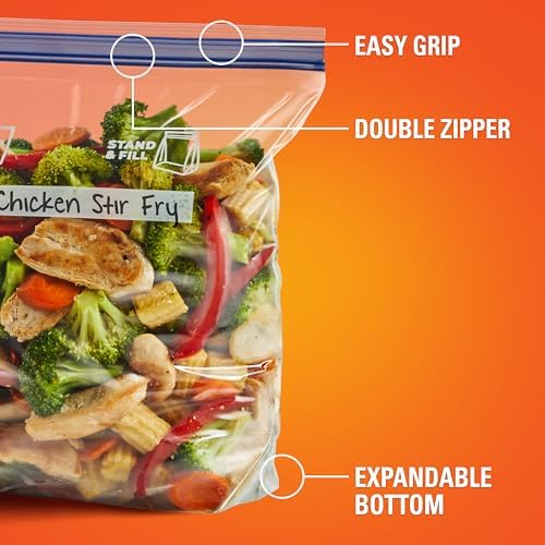 Hefty Press to Close Freezer Bags, Gallon Size, 20ct