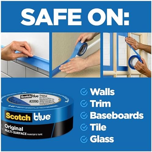 ScotchBlue Original Multi-Surface Painter's Tape 1 Inch Wide, 6 Rolls