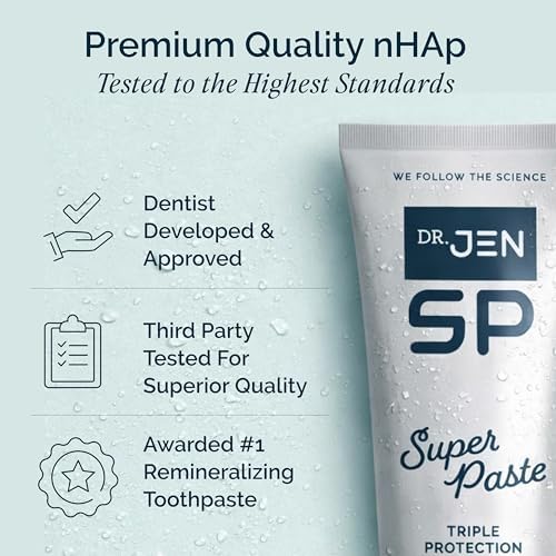 Dr. Jen Super Paste Toothpaste, 10% Nano Hydroxyapatite, Dentist Designed