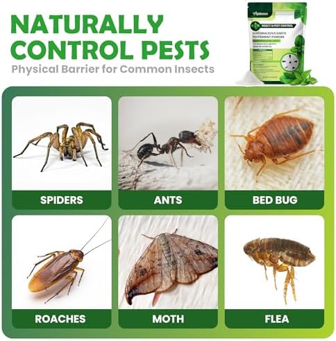Diatomaceous Earth Food Grade & Peppermint Powder for Crawling Insect and Pest Control – 1 lb