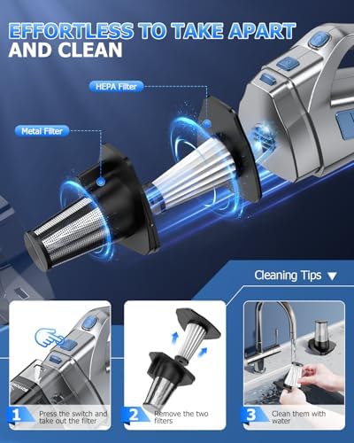 BQYPOWER Handheld Vacuum Cordless Rechargeable, Hand Held Car Vacuum