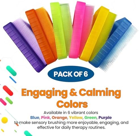 Wilbarger Method Therapy Sensory Brush Colored Pack 6 Therapressure Brush
