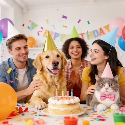 CANREVEL 24 PCS Pre-Assembled Party Hats for Adults and Kids