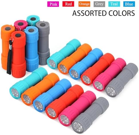 FASTPRO 18-Pack 9-LED Mini Flashlight Set with AAA Batteries Included