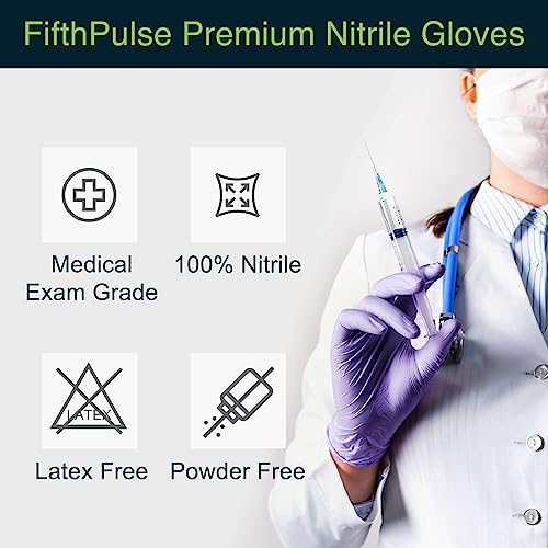 Lilac Nitrile Disposable Gloves - 200 Count - 3 Mil Nitrile Gloves Small - Powder and Latex Free Rubber Gloves - Surgical Medical Exam Gloves - Food Safe Cooking Gloves