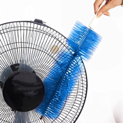 Fan Cleaner Brush, Fan Brush Cobweb Duster Microfiber Duster Ideal for Ceiling Duster, Household Duster for Curtains, Fan Cleaner for Box Fan (2 Pack) (Blue)