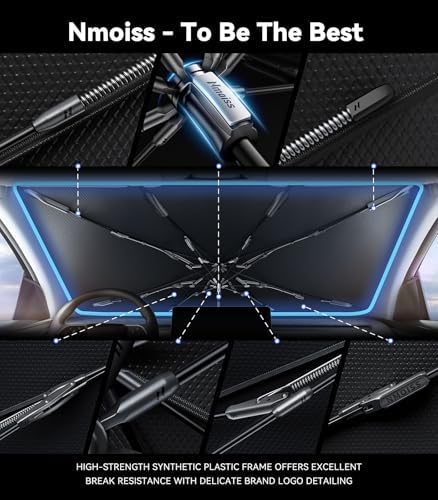 2026 Nmoiss Windshield Sun Shade Umbrella [Vinyl Coating Heat Shield]