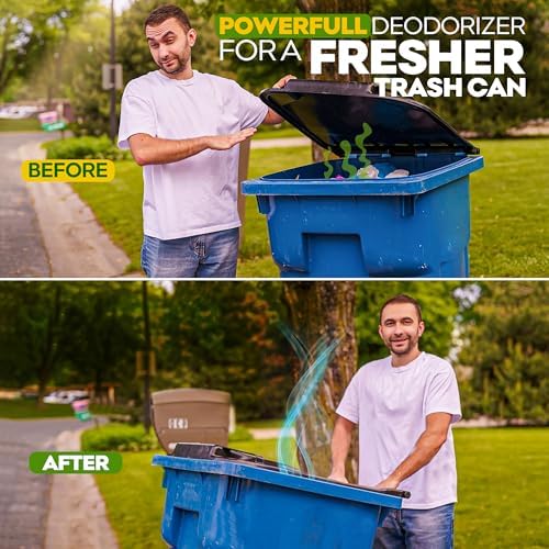 BEEST Dumpster Defender - 1.5lbs Outdoor Trash Can Deodorizer & Liquid Waste Absorber (Made in USA) Biodegradable Trash Can Odor Eliminator - Powerful Garbage Deodorizer for Always-Fresh Bins - 7 Cups