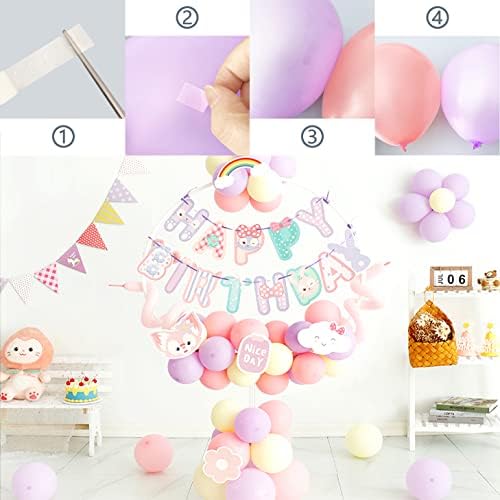 HANWER 200 PCS Glue Points for Balloons, Removable Sticky Point Tape, Adhesive Double Sided Clear dots for Craft Decoration