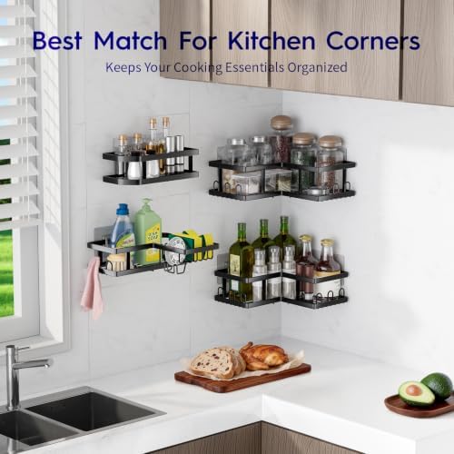 Youvip Shower Caddy Corner No Drilling-Adhesive, Shower Shelves-Rustproof