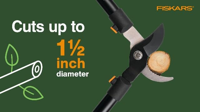 Fiskars 28” Garden Bypass Loppers, Tree Trimmer with 1.5" Cut Capacity