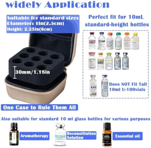 Insulin Fridge Holder Storage Case Insulin Vial Protector Holder peptide Storage case Fridge Fits Standard 1-10ml