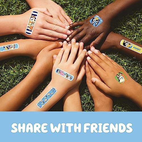 Bluey Kids Adhesive Bandages, 3 Assorted Sizes, 100 Count