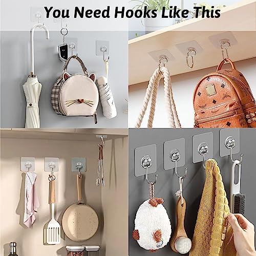 DKHDBD Adhesive Hooks 16 Pack 33lb Heavy Duty Waterproof