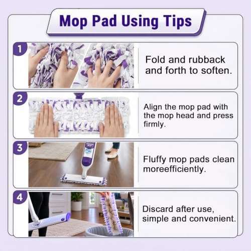20 Pack Thickened 10-Layer Disposable Power Mop Pads Refills
