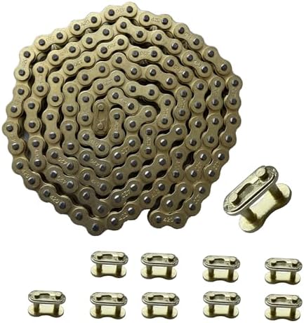 420 Motorcycle Gold Chain 132 Link with Chain Breaker