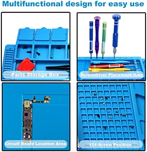 PAFOWO Silicone Soldering Mat for Electronic Repair, 17.7 X 11.8 in