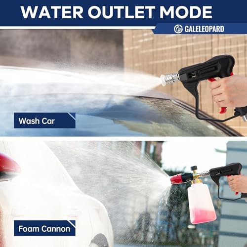 Short Pressure Washer Gun with 1/4" QC,with 5 Spray Nozzle Tips