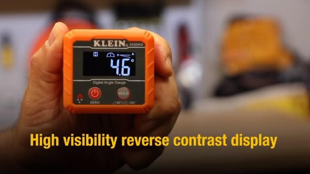 Klein Tools 935DAG Digital Electronic Level and Angle Gauge, Measures 0 - 90 and 0 - 180 Degree Ranges, Measures and Sets Angles