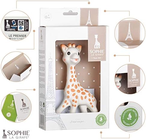 Sophie la girafe Original Teether for Babies, Natural Rubber, Soothes Sore Gums, Easy to Grip, Sensory Development, Classic Toy Since 1961